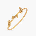 Fish Oxidized Cuff Bracelet