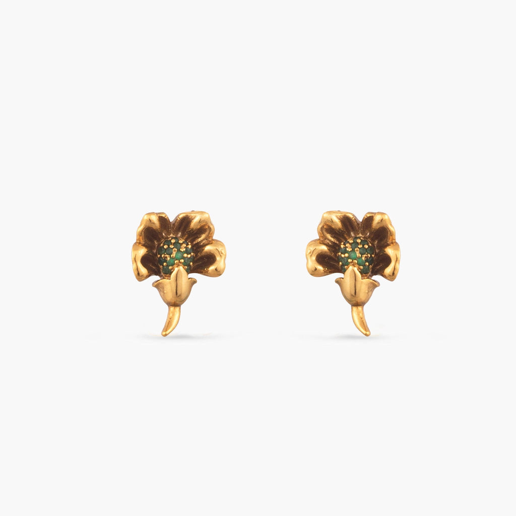 Roshika Floral Antique Stud Earrings