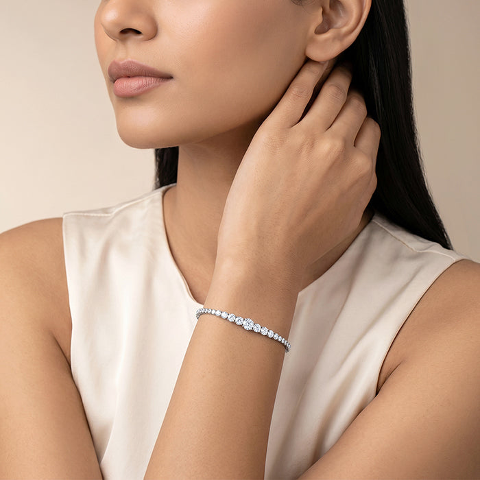 Silver Timeless Grace Tennis Bracelet