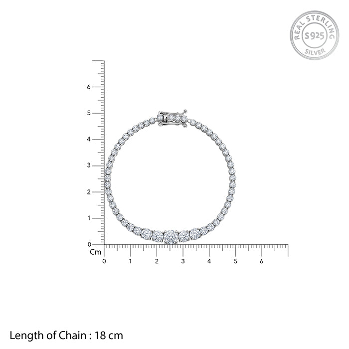 Silver Timeless Grace Tennis Bracelet