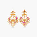 Motiya Nakshatra CZ Chandbali Earrings
