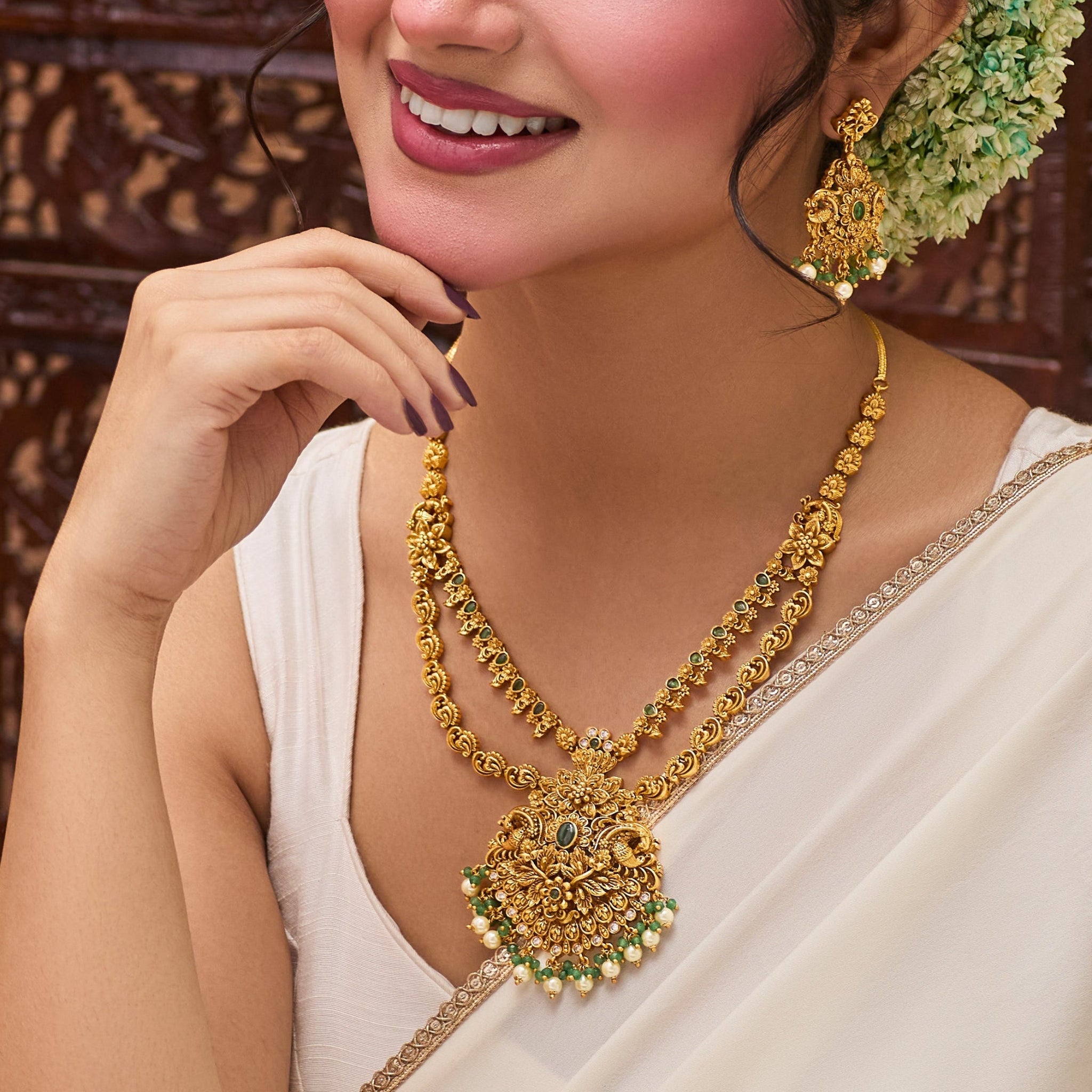 Sharika Antique Layered Necklace Set