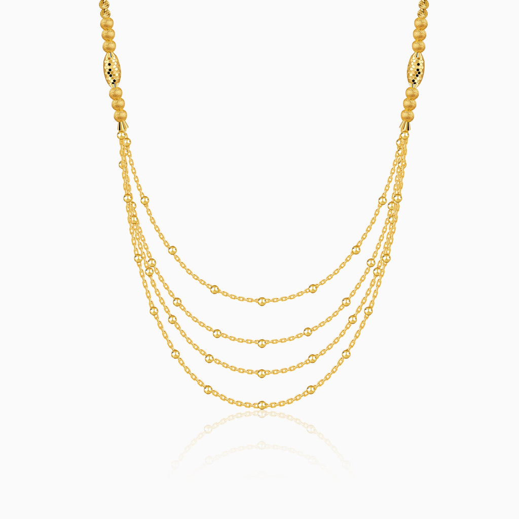 Kriti Sanon Golden Treasure Layered Necklace