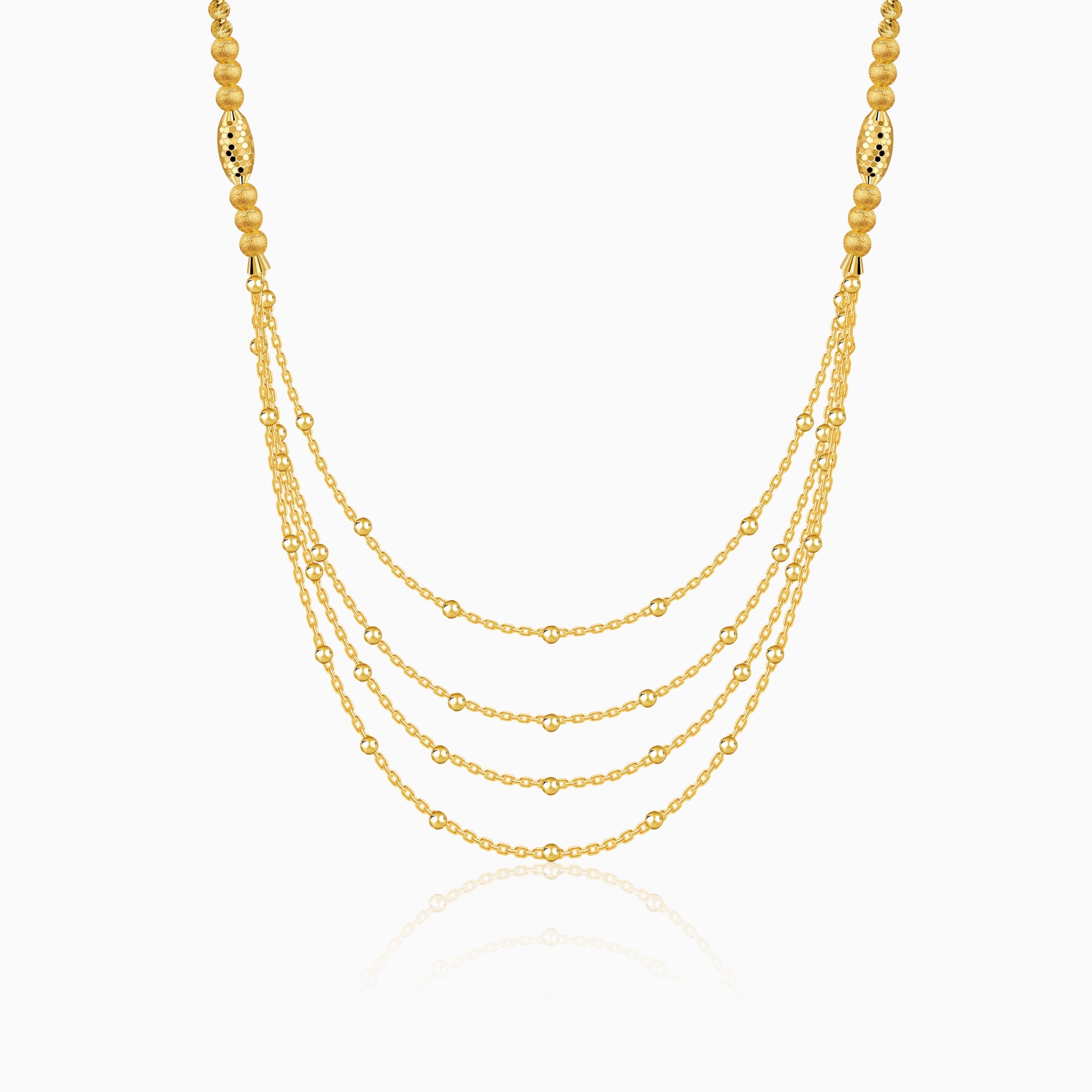 Kriti Sanon Golden Treasure Layered Necklace