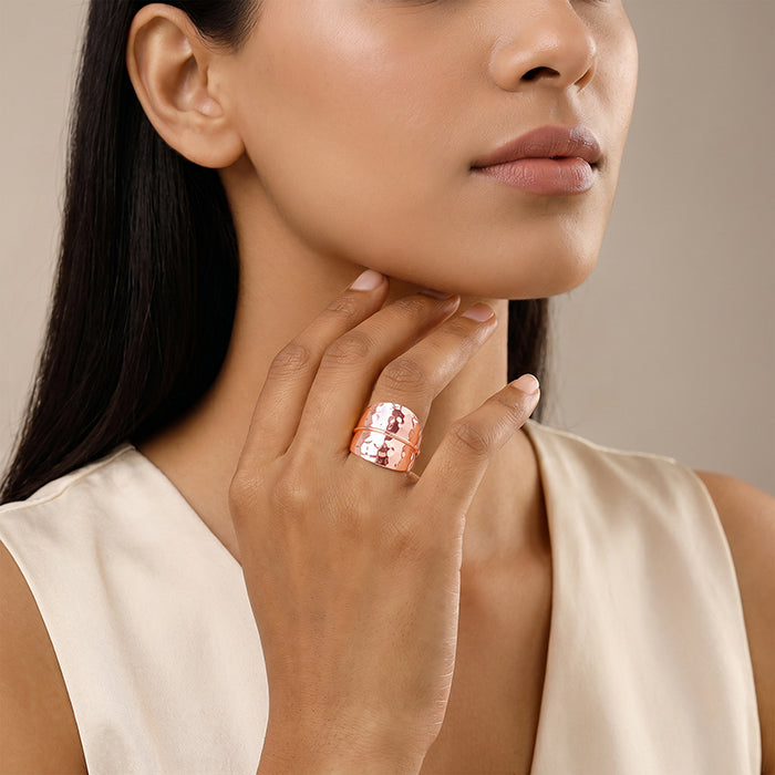 Rose Gold Plain Cocktail Ring