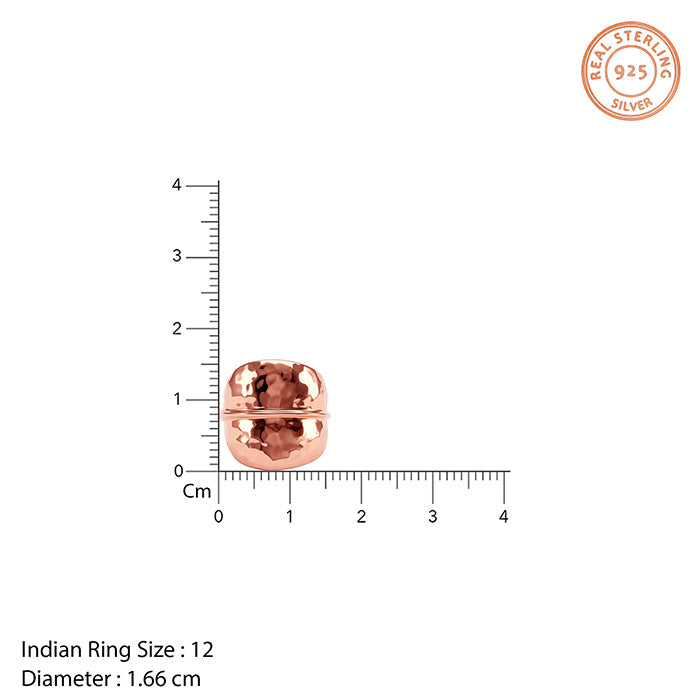 Rose Gold Plain Cocktail Ring