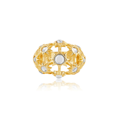 Celeste Mirror Cocktail Bubble Ring