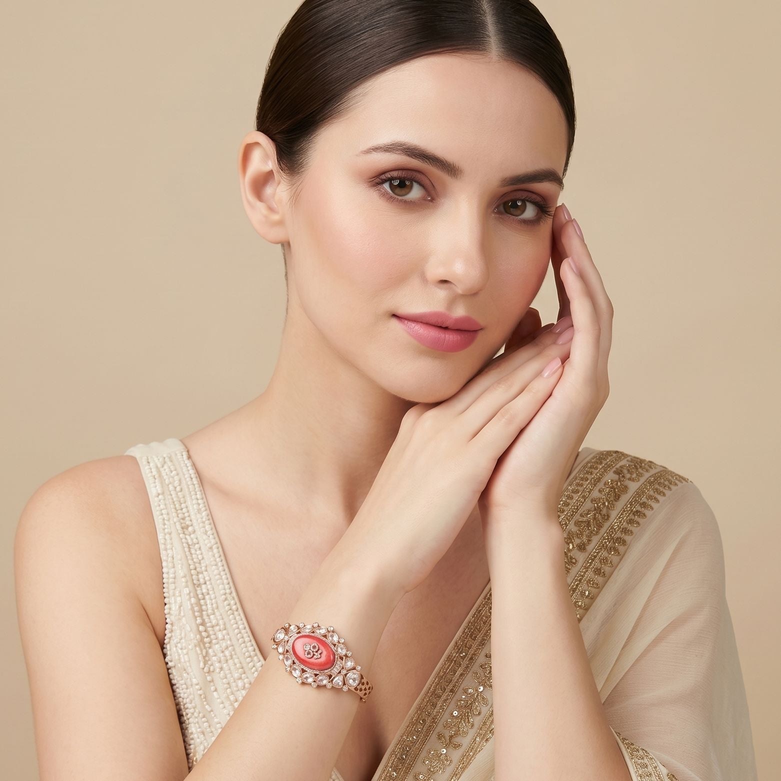 Shahi Meena Bangle - Red