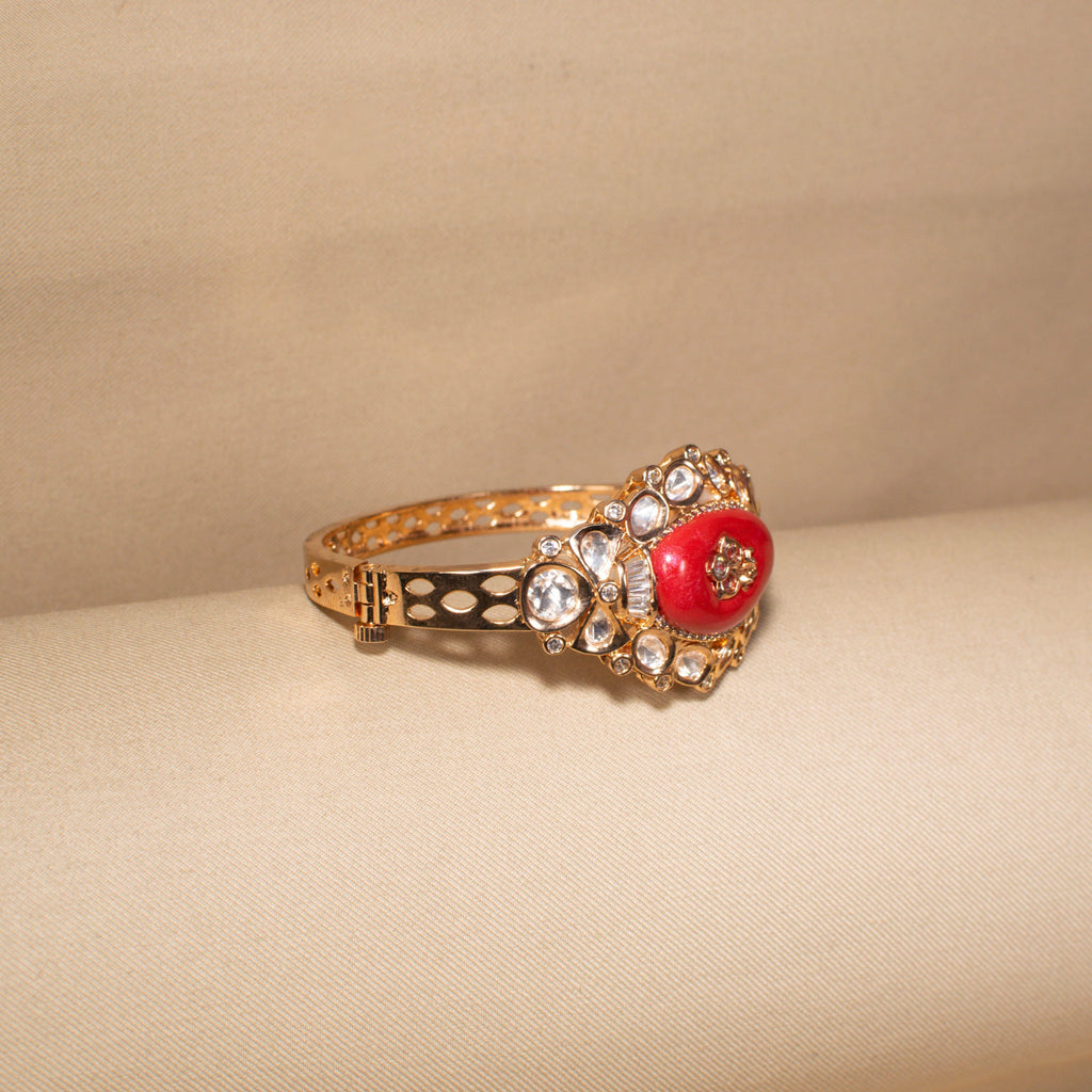 Shahi Meena Bangle - Red