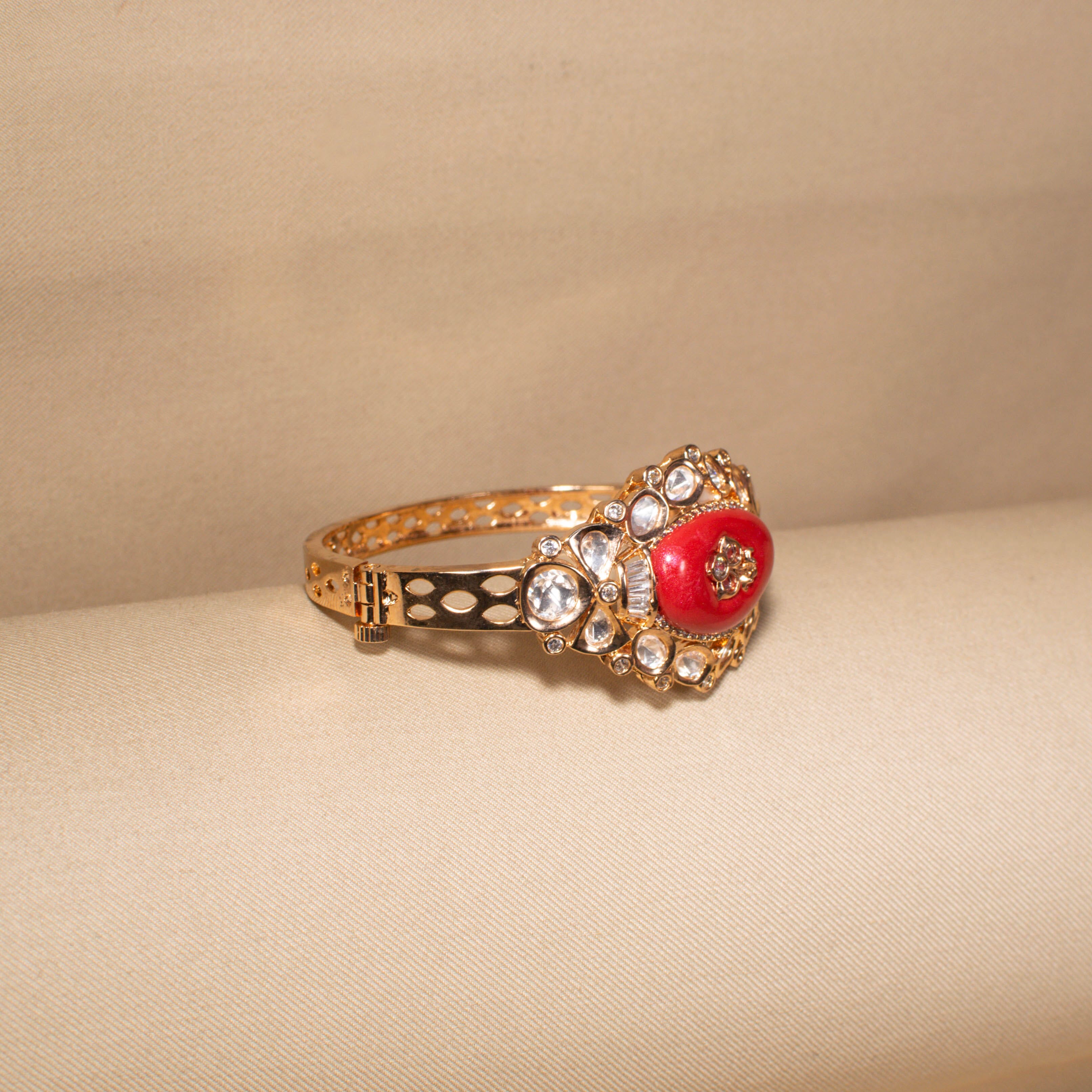 Shahi Meena Bangle - Red